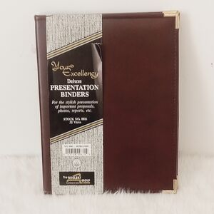 VTG Your Excellency by Anglers Faux Leather Presentation Binder NOS READ